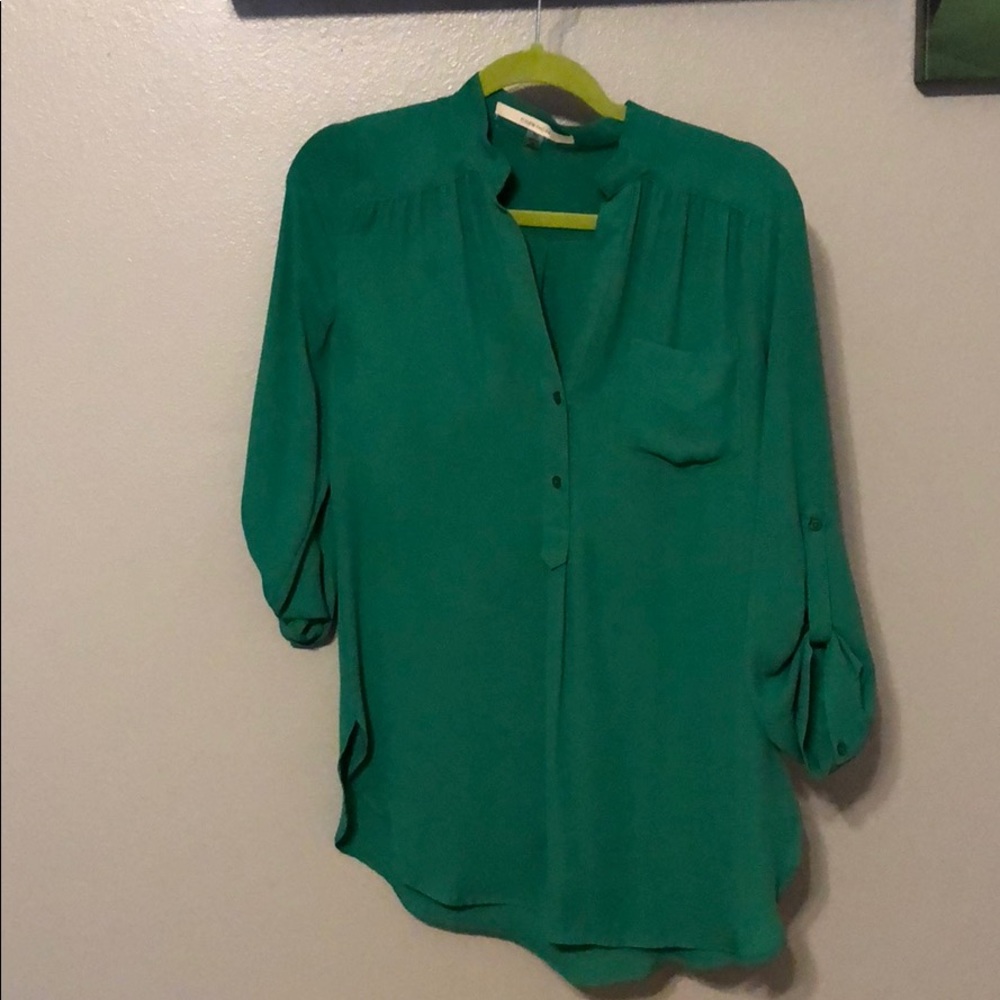 41 hawthorn size medium, green popover shirt